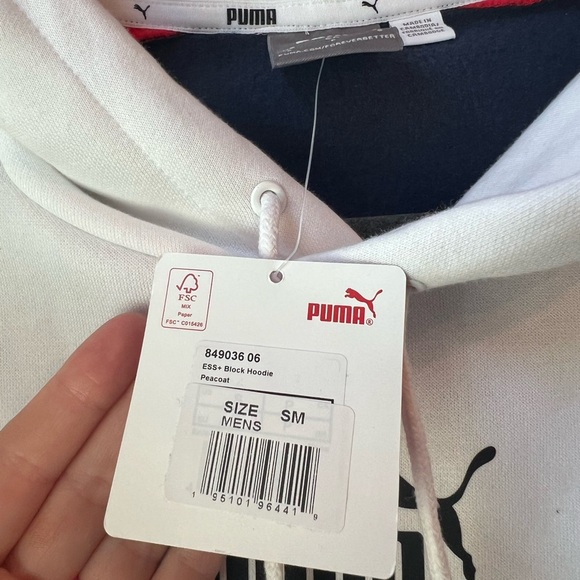 Puma Men's Cotton Hooded Neck Sweatshirt Small NWT - Picture 4 of 6